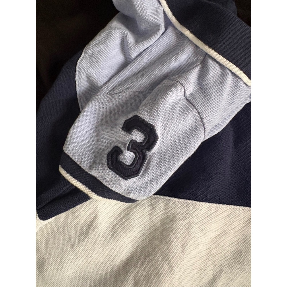 Ralph Lauren Baby Boy Colorblock Big Pony Polo Romper Navy Blue White 18M - Picture 4 of 6